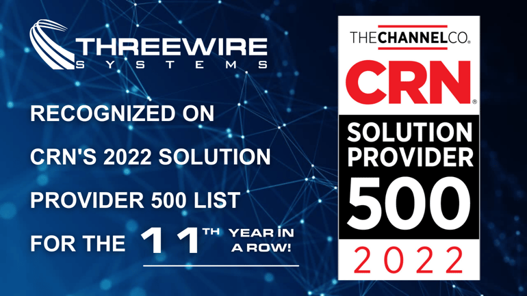 Three Wire Systems Recognized on CRN's 2022 Solution Provider 500 List